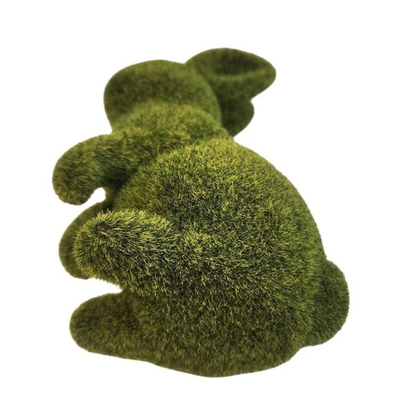 Bunny Rabbit Figurine For Spring Summer Home Decor Or Crafts Faux Grass Moss - Picture 5 of 10